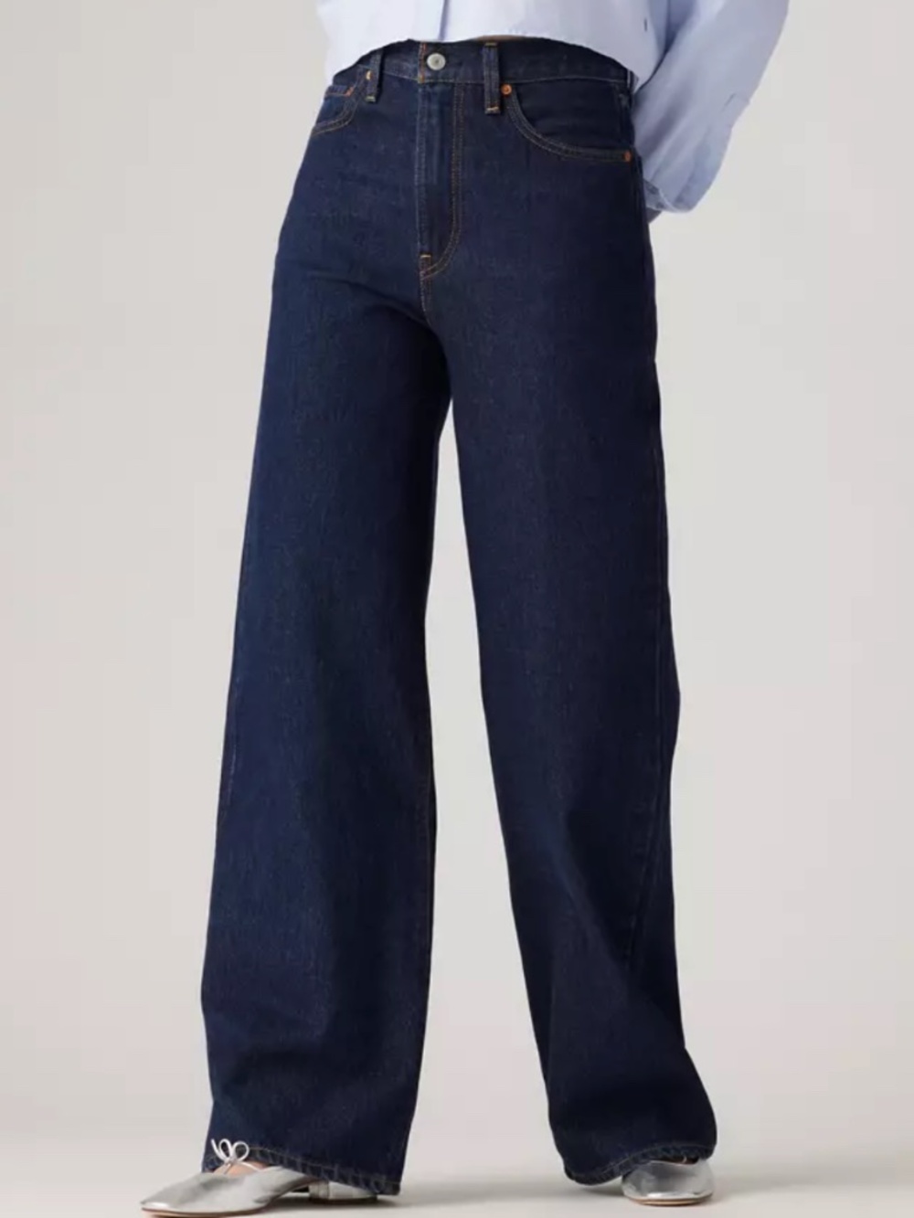 Levi's Women's Dark Blue Ribcage Wide Leg Women's Jeans Size 30